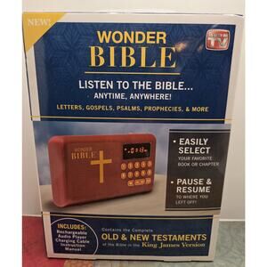 New Wonder Bible Audio Player 43140 King James Old & New Testament Rechargeable